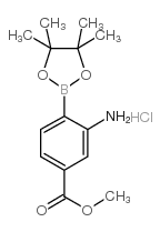 (2-Amino-4-methoxycarbonylphenyl)boronic acid pinacol ester hydrochloride structure