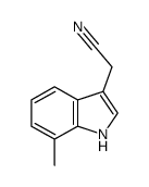 7-甲基-1H-吲哚-3-乙腈结构式