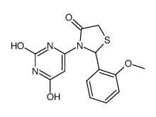 3-(2,6-Dihydroxy-pyrimidin-4-yl)-2-(2-methoxy-phenyl)-thiazolidin-4-one Structure