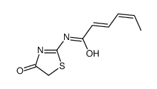 N-(4-oxo-1,3-thiazol-2-yl)hexa-2,4-dienamide结构式