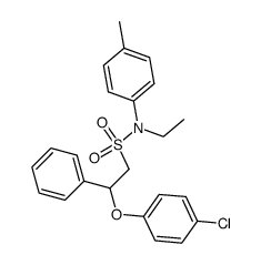 N-Ethyl-N-tolyl-2-(p-chlorophenoxy)-2-phenylethanesulfonamide Structure