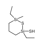 2,6-diethyl-2-methyl-6-sulfanyl-1,2,6-thiadisilinane结构式