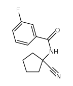 N-(1-氰基环戊基)-3-氟苯甲酰胺结构式