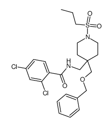N-[4-Benzyloxymethyl-1-(propane-1-sulfonyl)-piperidin-4-ylmethyl]-2,4-dichloro-benzamide结构式