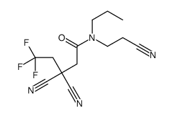 3,3-dicyano-N-(2-cyanoethyl)-5,5,5-trifluoro-N-propylpentanamide结构式