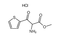 methyl 2-amino-3-oxo-3-(thiophen-2-yl)propionate hydrochoride结构式