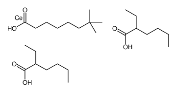 bis(2-ethylhexanoato-O)(neodecanoato-O)cerium structure