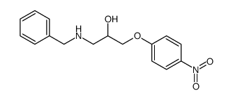 2-Propanol, 1-(4-nitrophenoxy)-3-[(phenylmethyl)amino]结构式
