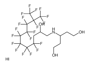 [(4,4,5,5,6,6,7,7,8,8,9,9,10,11,11,11-hexadecafluoro-2-hydroxy-10-(trifluoromethyl)undecyl]bis(2-hydroxyethyl)methylammonium iodide结构式