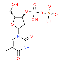 Thymidine 3'-diphosphoric acid structure