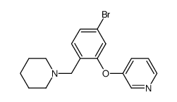 3-(5-bromo-2-piperidin-1-ylmethyl-phenoxy)-pyridine结构式
