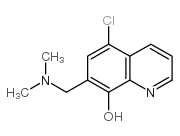 5-氯-7-二甲基氨基甲基喹啉-8-醇结构式