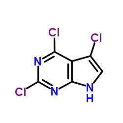 2,4,5-三氯-7H-吡咯[2,3-D]嘧啶结构式