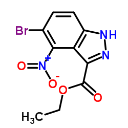 Ethyl 5-bromo-4-nitro-1H-indazole-3-carboxylate Structure