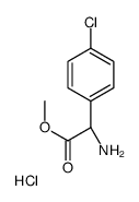 Methyl (2S)-amino(4-chlorophenyl)acetate hydrochloride (1:1) Structure
