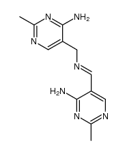 (4-amino-2-methyl-pyrimidin-5-ylmethyl)-(4-amino-2-methyl-pyrimidin-5-ylmethylen)-amine结构式