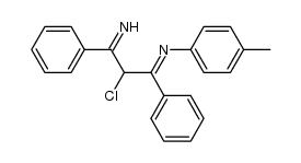 (E)-N-(2-chloro-3-imino-1,3-diphenylpropylidene)-4-methylaniline Structure
