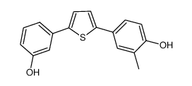 4-(5-(3-羟基苯基)噻吩-2-基)-2-甲基苯酚结构式