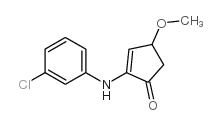 2-Cyclopentenone, 2-(3-chloroanilino)-4-methoxy- Structure