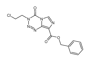 benzyl 3-(2-chloroethyl)-3H-4-oxoimidazo[5,1-d]-1,2,3,5-tetrazine-8-carboxylate结构式