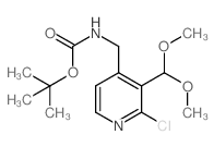 tert-Butyl (2-chloro-3-(dimethoxymethyl)pyridin-4-yl)methylcarbamate Structure