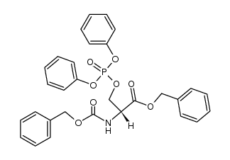 N-benzyloxycarbonyl-O-diphenoxyphosphoryl-D-serine benzyl ester Structure