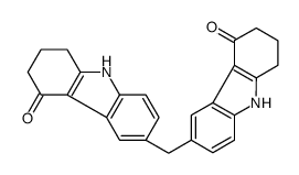 6,6'-亚甲基双[1,2,3,4-四氢咔唑-4-酮]结构式