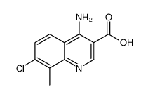 4-amino-7-chloro-8-methylquinoline-3-carboxylic acid结构式