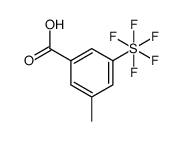3-Methyl-5-(pentafluoro-λ6-sulfanyl)benzoic acid Structure