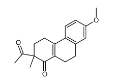 2-Acetyl-7-methoxy-2-methyl-3,4,9,10-tetrahydrophenanthren-1(2H)-one结构式