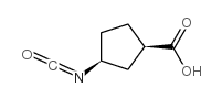 Cyclopentanecarboxylic acid, 3-isocyanato-, (1R-cis)- (9CI) Structure