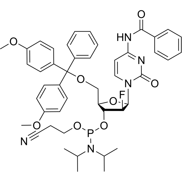 2'-F-2'-ARA-BZ-DC 亚磷酰胺单体结构式