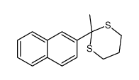 2-methyl-2-naphthalen-2-yl-1,3-dithiane结构式