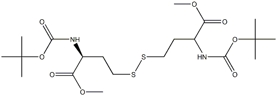 Dimethyl 4,4-disulfanediyl(2S,2S)-bis(2-((tert-butoxycarbonyl)amino)butanoate) Structure