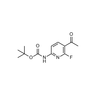 (5-乙酰基-6-氟吡啶-2-YL)氨基甲酸叔丁酯结构式