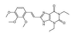 1,3-diethyl-8-[(E)-2-(2,3,4-trimethoxyphenyl)ethenyl]-7H-purine-2,6-dione Structure