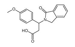 3-(4-METHOXYPHENYL)-3-(1-OXO-1,3-DIHYDRO-2H-ISOINDOL-2-YL)PROPANOIC ACID结构式