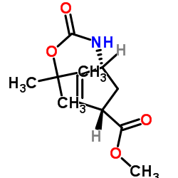 (1S,4R)-4-[[叔丁氧羰基]氨基]-2-环戊烯-1-羧酸甲酯结构式