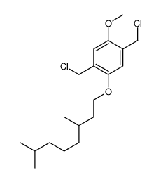 2,5-双(氯甲基)-1-甲氧基-4-(3,7-二甲基辛氧基)苯结构式