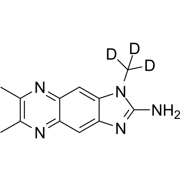 1,6,7-Trimethyl-1H-imidazo[4,5-g]quinoxalin-2-amine-d3结构式
