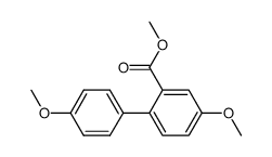 4,4'-dimethoxy-[1,1'-biphenyl]-2-carboxylic acid methyl ester Structure