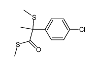 S-methyl 2-(4-chlorophenyl)-2-(methylthio)propanethioate结构式