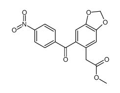 6-(4-Nitrobenzoyl)-1,3-benzodioxole-5-acetic Acid Methyl Ester结构式