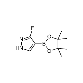 3-氟-4-(4,4,5,5-四甲基-1,3,2-二氧硼杂环戊烷-2-基)-1H-吡唑结构式