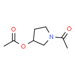 3-Pyrrolidinol, 1-acetyl-, acetate (ester) (9CI) Structure