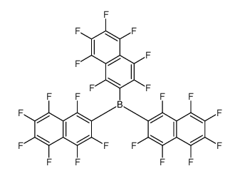 tris(1,3,4,5,6,7,8-heptafluoronaphthalen-2-yl)borane structure