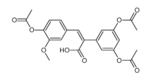 3,4',5-Triacetoxy-3'-methoxy-stilben-α-carbonsaeure Structure