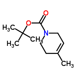 4-甲基-5,6-二氢吡啶-1(2H)-羧酸叔丁酯结构式