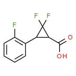 2,2-difluoro-3-(2-fluorophenyl)cyclopropane-1-carboxylic acid Structure