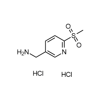 (6-(甲基磺酰基)吡啶-3-基)甲胺二盐酸盐结构式